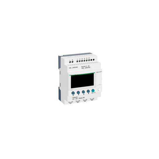 Schneider Electric SCHNEIDER compact smart relay Zelio Logic - 10 I O - 100..240 V AC - no clock - display - SR2A101FU