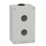 Schneider Electric SCHNEIDER Harmony XAP, XB2 SL, Empty control station, zinc alloy, grey, M20, 2 cut-outs 22mm, 80 x 130 x 51,5, UL cULus - XAPD2202