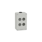 Schneider Electric SCHNEIDER Harmony XAP, XB2 SL, Empty control station, zinc alloy, grey, M20, 4 cut-outs 22mm, 80 x 130 x 51,5, UL cULus - XAPD2204