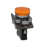 Schneider Electric SCHNEIDER Pilot light, metal, orange, Ø22, plain lens with integral LED, 230...240 VAC - XB4BVM5