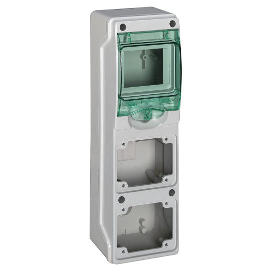 Schneider Electric Mureva Mureva - for plug and socket - 2 openings - 1 x 4 modules - 1 terminal block - 13151M