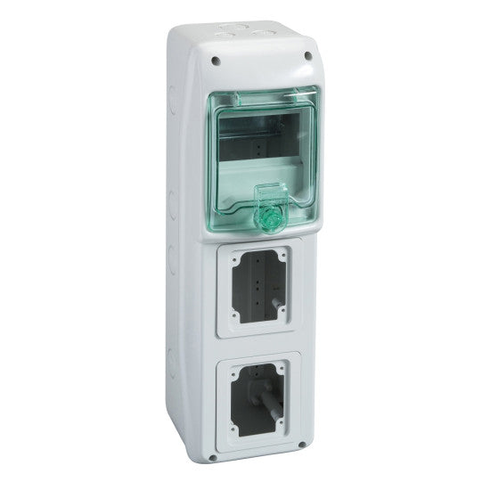 Schneider Electric Mureva Mureva - for plug and socket - 2 openings - 1 x 5 modules - 1 terminal block - 13153M