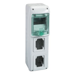 Schneider Electric Mureva Mureva - for plug and socket - 2 openings - 1 x 5 modules - 1 terminal block - 13153M