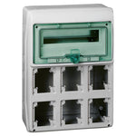 Schneider Electric Mureva Mureva - for plug and socket - 6 openings - 1 x 12 modules - 1 terminal block - 13156M
