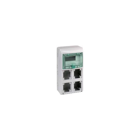 Schneider Electric Kaedra Kaedra - for power outlet - 4 openings - 1 x 8 modules - 13179