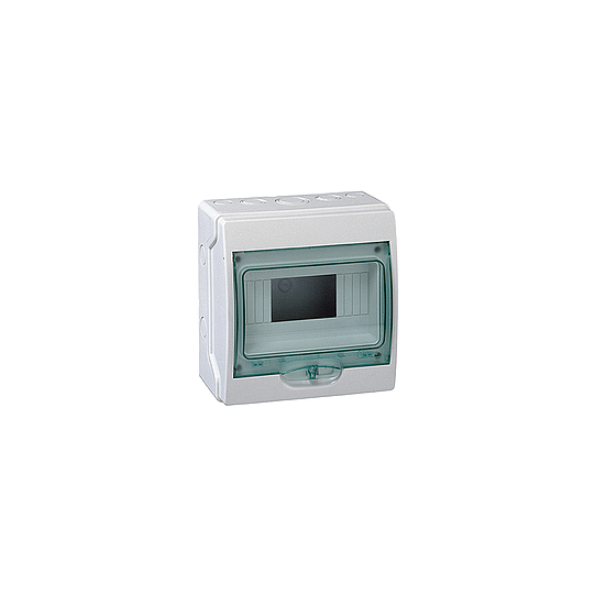 Schneider Electric Kaedra Kaedra - Mini enclosure for modular devices - 195 x 200 mm - 6 modules  - Smooth front - No pre-drilled holes - 10314E