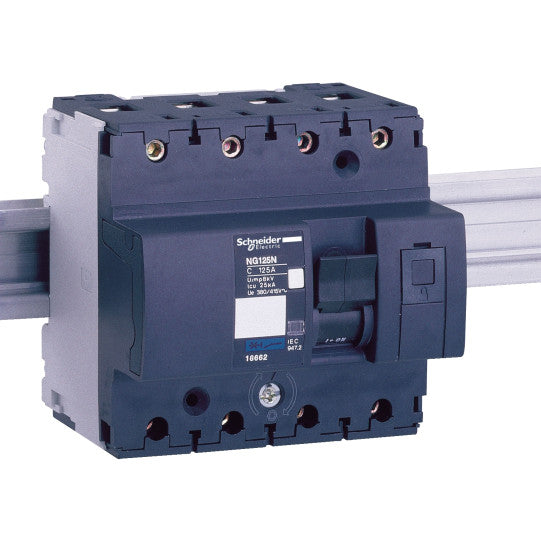 Schneider Electric Acti 9 NG125 - circuit breaker - NG125N - 4P - 25A - C curve - 18652