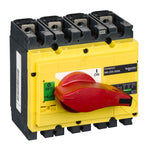 Schneider Electric Compact switch disconnector, Compact INS250-200 , 200 A, with red rotary handle and yellow front, 4 poles - 31123