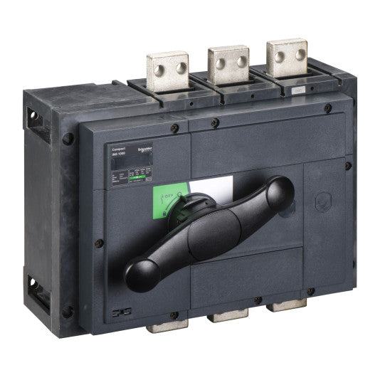 Schneider Electric Compact switch disconnector, Compact INS1000 , 1000 A, standard version with black rotary handle, 3 poles - 31332