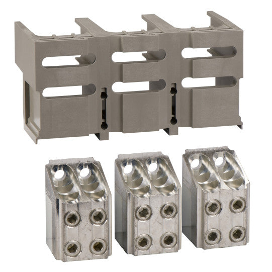 Schneider Electric SCHNEIDER Set of bare cable connectors and terminal shield, ComPact NS630b to NS1600, fixed, front connected, 240 mm², 3 poles - 33640