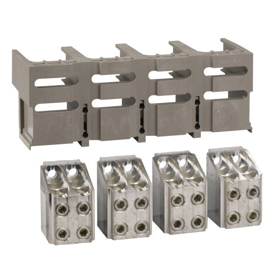 Schneider Electric SCHNEIDER set of bare cable connectors and terminal shield, ComPact NS630b to NS1600, fixed, front connected, 240 mm², 4 poles - 33641