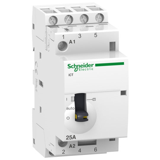Schneider Electric Acti 9 iCT 25A 4NO 220...240V 50Hz MO contact - A9C21834