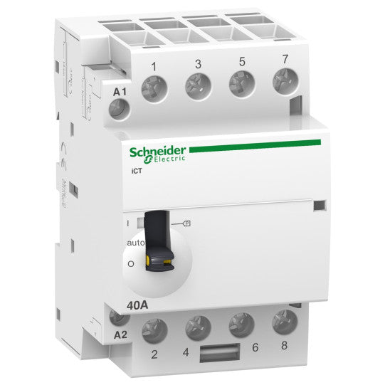 Schneider Electric Acti 9 iCT 40A 4NO 220...240V 50Hz MO contact - A9C21844