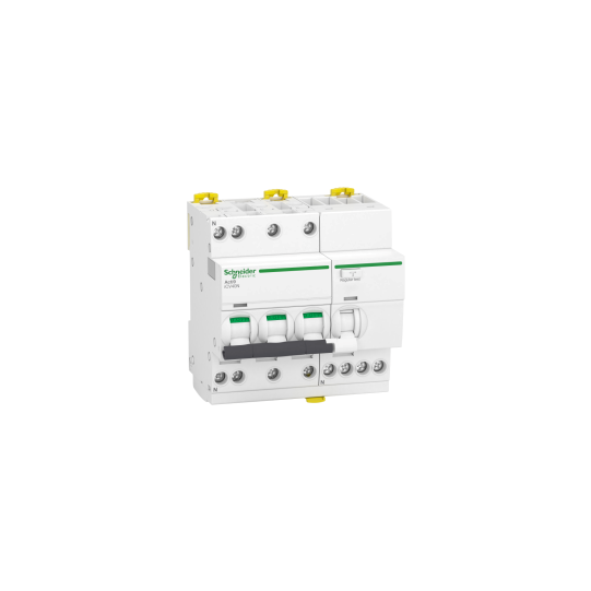 Schneider Electric Acti9 Residual current breaker with overcurrent protection (RCBO), Acti9 iCV40N, 3P+N, 16A, C curve, 6000A, AC type, 30mA - A9DE3716