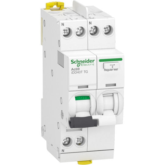 Schneider Electric Acti9 Acti9 iDD40T TG - RCBO - 1P+N - 25 A - C Curve - 4500A/6kA - 30mA - type AC - A9DV2625