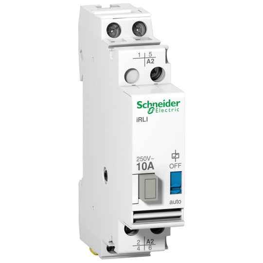 Schneider Electric Acti 9 Changeover relay iRLI 10A 2P Uc 24VAC Ue 250VAC - A9E15537