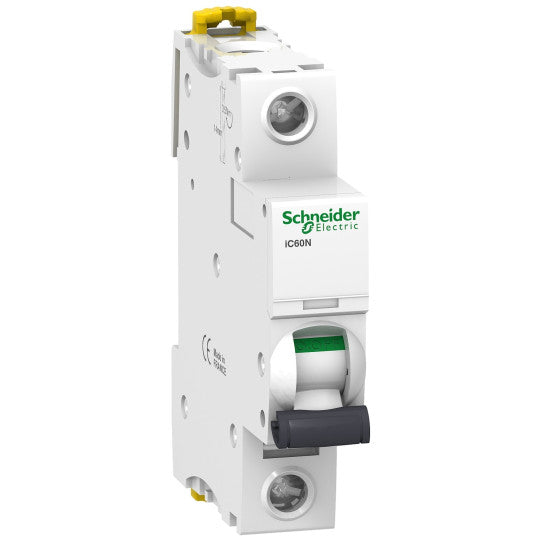 Schneider Electric Acti 9 Miniature circuit-breaker, Acti9 iC60N, 1P, 1 A, C curve, 6000 A (IEC 60898-1), 50 kA (IEC 60947-2) - A9F74101