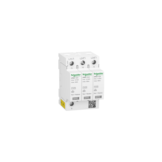 Schneider Electric Acti9 Modular surge arrester, Acti9 iPRD1 12.5, 3 P, 350 V, with remote transfert - A9L16382