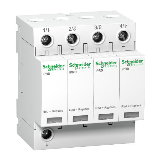 Schneider Electric Acti 9 iPRD20r modular surge arrester - 4P - IT - 460V - with remote transfert - A9L20421