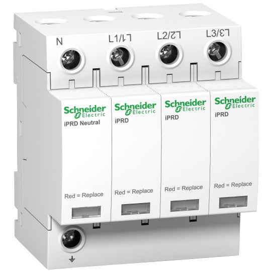Schneider Electric Acti 9 iPRD20r modular surge arrester - 3P + N - 350V - with remote transfert - A9L20601