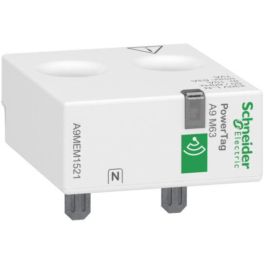 Schneider Electric PowerLogic energy sensor, PowerTag Monoconnect 63A 1P+N top position - A9MEM1521