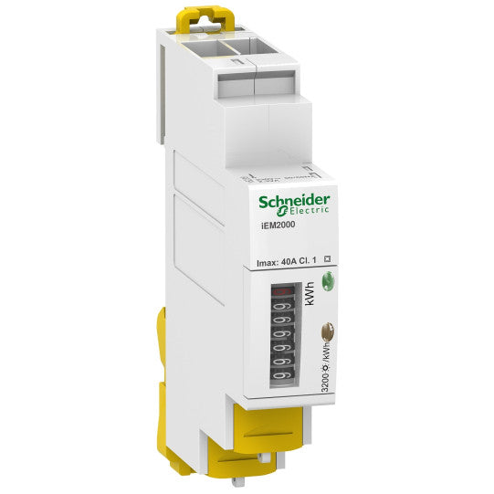 Schneider Electric Acti 9 modular single phase power meter iEM2000 - 230V - 40A - A9MEM2000