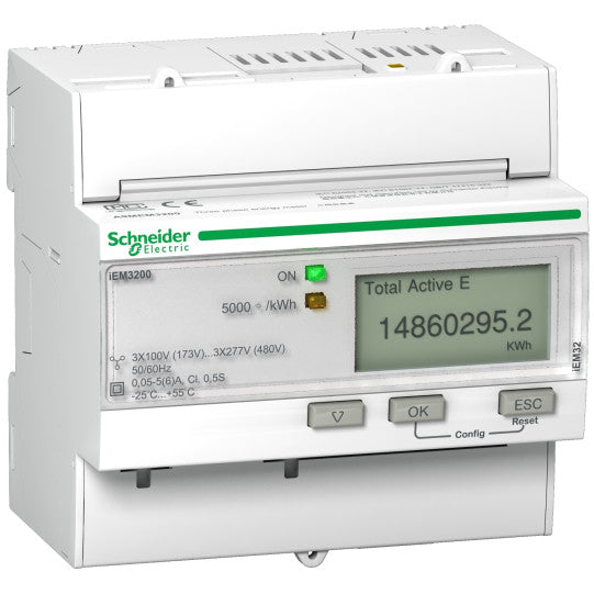 Schneider Electric Acti 9 iEM3200 energy meter - CT - A9MEM3200