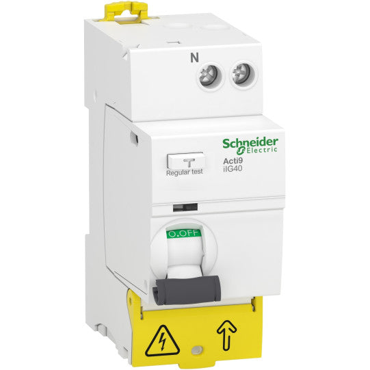 Schneider Electric Acti9 Acti9 iIG40 - residual current circuit breaker - 1P+N - 40A - 300mA - type AC - A9R77640