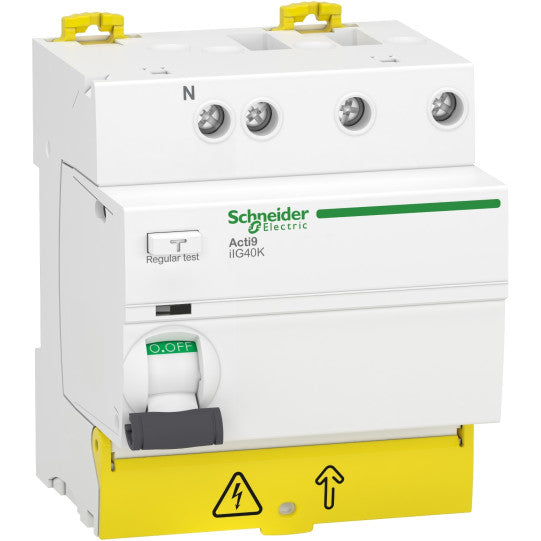Schneider Electric Acti9 Acti9 iIG40K - residual current circuit breaker - 3P+N - 40A - 300mA - type AC - A9R79740