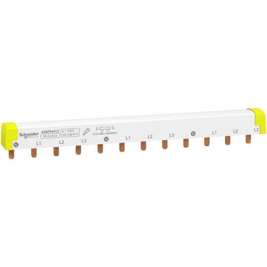 Schneider Electric Acti 9 Acti9 - comb busbar - 3L+N - 18 mm pitch - 12 modules - 100 A - A9XPH412