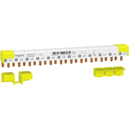 Schneider Electric Acti9 Acti9 - comb busbar - 3L+N balanced - 9 mm pitch - 12 modules - 80A - A9XPN712