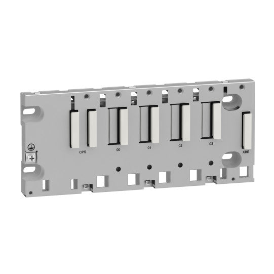 Schneider Electric SCHNEIDER rack M340 - 4 slots - panel, plate or DIN rail mounting - BMXXBP0400