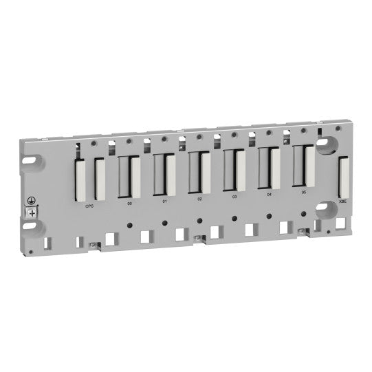Schneider Electric SCHNEIDER rack M340 - 6 slots - panel, plate or DIN rail mounting - BMXXBP0600