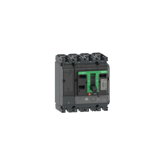 Schneider Electric ComPacT nouvelle génération Circuit breaker, ComPacT NSX100H, 70kA/415VAC, 4 poles 4D (neutral fully protected), TMD trip unit 80A - C10H4TM080