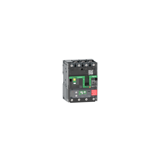 Schneider Electric ComPacT nouvelle génération Circuit breaker, ComPacT NSXm 160F, 36kA/415VAC, 3 poles, MicroLogic 4.1 trip unit 160A, lugs/busbars - C12F34V160B