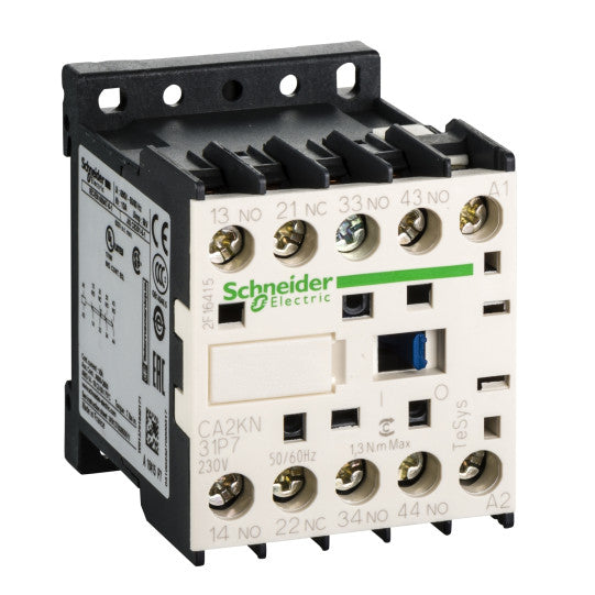 Schneider Electric TeSys TeSys K control relay - 3 NO + 1 NC - <= 690 V - 230 V AC coil - CA2KN31P7