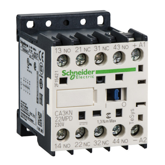 Schneider Electric SCHNEIDER TeSys K control relay - 2 NO + 2 NC - <= 690 V - 230 V DC standard coil - CA3KN22MPD