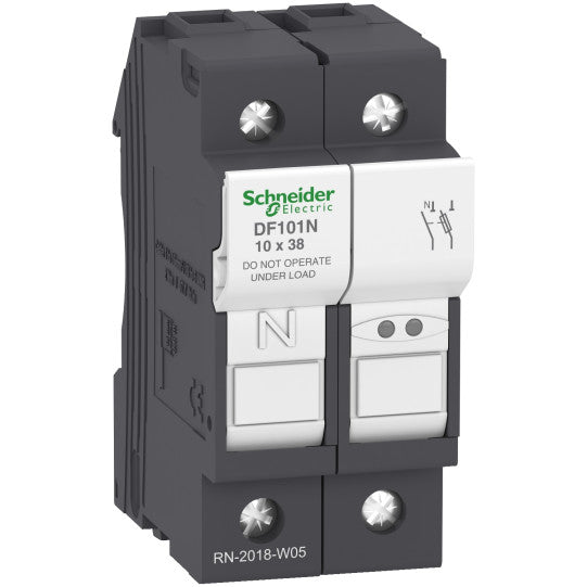 Schneider Electric TeSys Fuse carrier TeSys DF, 1P+N 32A, fuse size 10 x 38 mm - DF101N