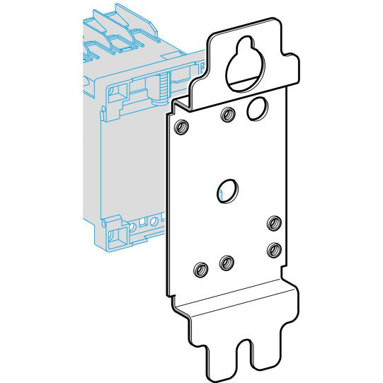 Schneider Electric TeSys TeSys - mounting plate - on 2 assymetrical DIN rail - DX1AP25