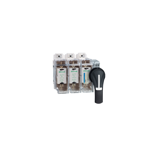 Schneider Electric TeSys External rotary handle, TeSys GS, black handle, front mounting, 2 positions I-O, IP65, for GS 100-400A IEC - GS2AH530