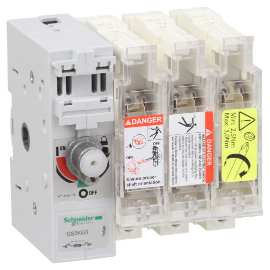 Schneider Electric SCHNEIDER TeSys GS - switch-disconnector-fuse - 3 P - 125A - NFC 22 x 58 mm - GS2KG3