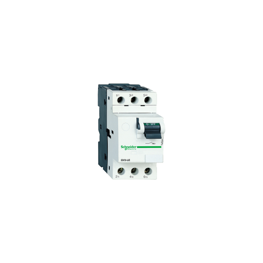 Schneider Electric TeSys Motor circuit breaker, TeSys GV2, 3P, 0.4 A, magnetic, toggle control, screw clamp terminals - GV2LE03