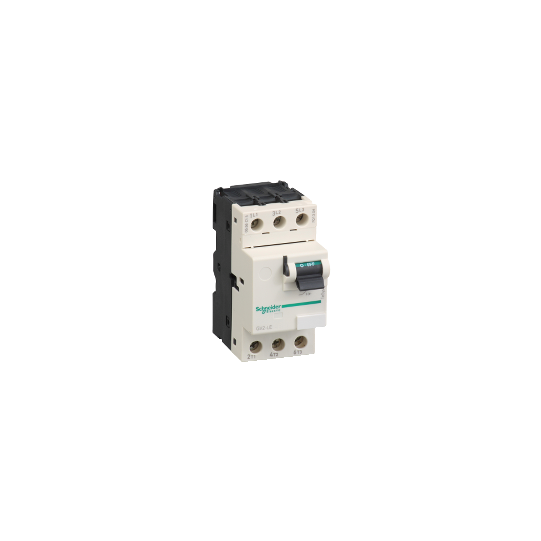 Schneider Electric TeSys Motor circuit breaker, TeSys GV2, 3P, 6.3 A, magnetic, toggle control, screw clamp terminals - GV2LE10