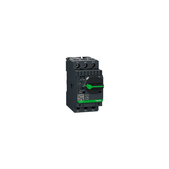 Schneider Electric TeSys Motor circuit breaker, TeSys GV2, 3P, 0.4-0.63 A, thermal magnetic, screw clamp terminals - GV2P04