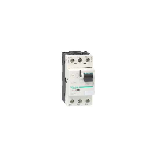 Schneider Electric TeSys Motor circuit breaker, TeSys GV2, 3P, 0.4-0.63 A, thermal magnetic, screw clamp terminals - GV2RT04