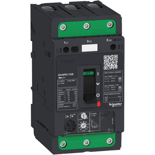 Schneider Electric TeSys TeSys GV4 - thermal magnetic circuit breaker - 80A 3P - with Everlink - GV4PE80S