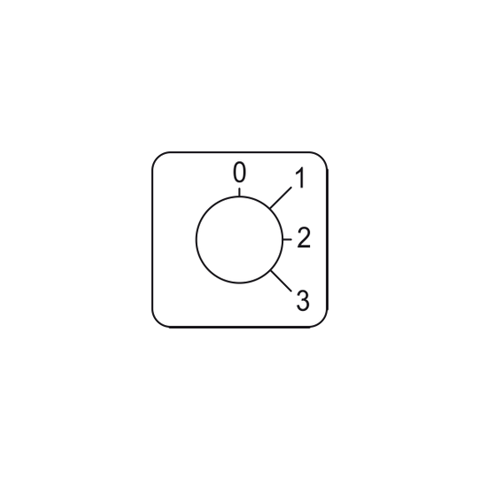 Schneider Electric SCHNEIDER Harmony - étiquette pour interrupteur à came - 0 à 3 - 45x45mm - KZ18043