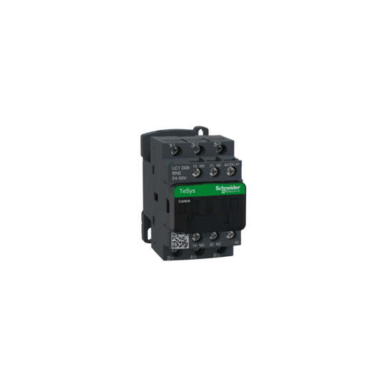 Schneider Electric TeSys TeSys D contactor - 3P - <= 440 V - 9 A AC-3 - 24...60 V AC/DC coil - LC1D09BNE