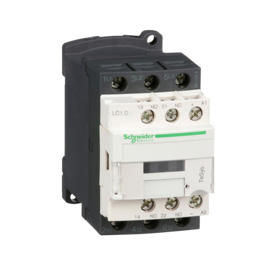 Schneider Electric TeSys TeSys D contactor - 3P(3 NO) - AC-3 - <= 440 V 9 A - 12 V DC coil - LC1D09JD