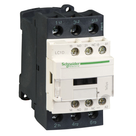 Schneider Electric TeSys TeSys D contactor - 3P(3 NO) - AC-3 - <= 440 V 25 A - 24 V DC coil - LC1D256BD